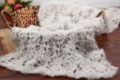 Light gray newborn alpaca mohair wrap photography prop.