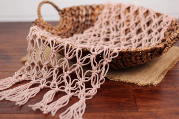 Boho style blush newborn fring layer, RTS!