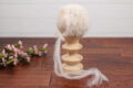 Mohair off-white baby bonnet prop for newborn photoshoot, RTS!