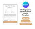 Photography Model Release Form Canva Template